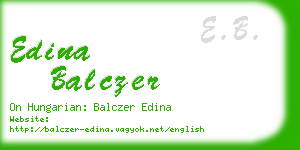 edina balczer business card